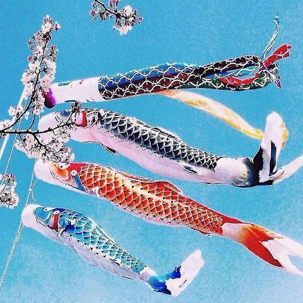 5 Pcs Japanese Carp Windsock Streamers Fish Flag Kite Japanese Carp