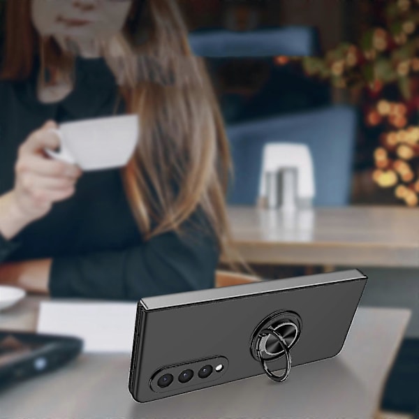 Ring Kickstand Telefonfodral Kompatibelt Med Galaxy Z Fold3 5g Vikbar Smartphone