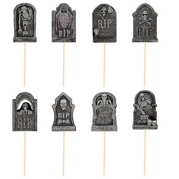 Halloween Spøgelsesfest Dekoration Rip Gravsted Vaseindsats Glad Halloween Spøgelsesfestival Festartikler Gravsted Kage Toppers 2023