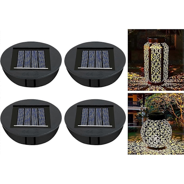 4-pack Ersättningssolcellslampor med starka LED-lampor, Ersättning för solcellslampa, LED-solpanellykta för utomhus hängande trädgårdslyktor