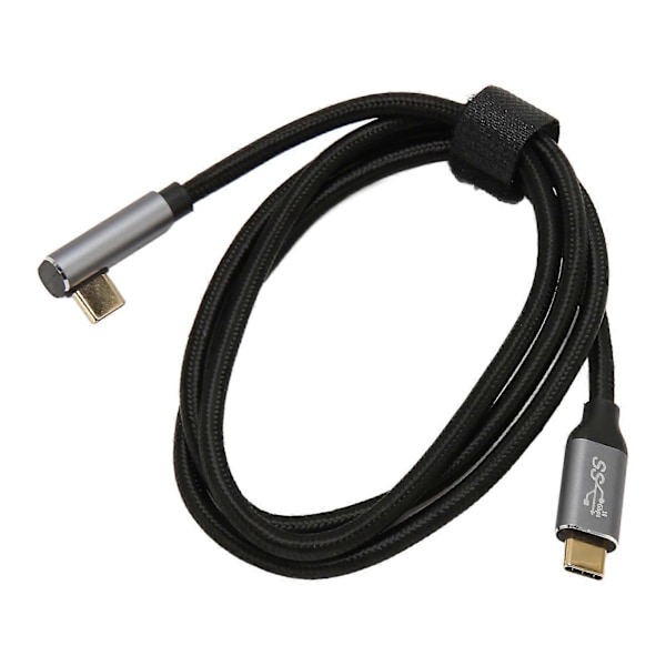 USB-C til 90 Graders USB-C Kabel 100W USB3.1 Gen2 10Gbps 4K 60Hz Højre Vinkel Type C til Type C Datakabel til Steam Deck 50cm / 19.7in