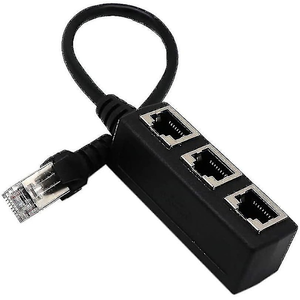 Netværk 1 til 3 Ethernet Overførsel, Netværkskabel Splitter, Ethernet En Træk Tre Forlængelsesledning
