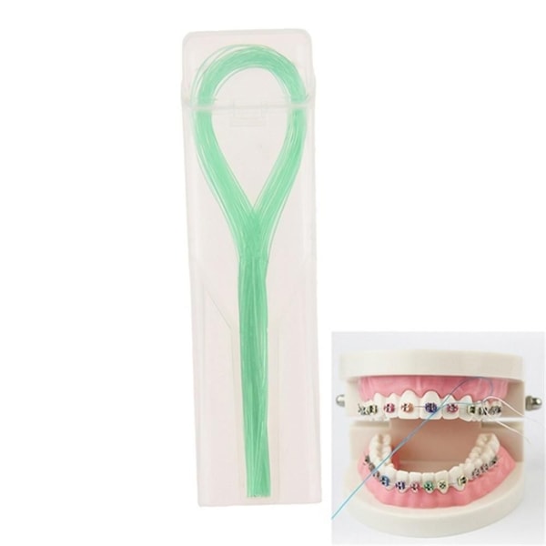 Floss Threaders Dental Traction GRØN