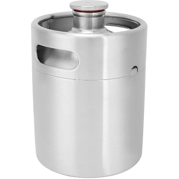 2l Mini Keg, Beer Growler Inner Outer With Screw Cap For Craft Beer And Draft Beer