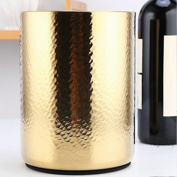 Champagne-spand i rustfrit stål, håndhamret is-vinspand, KTV-vin afkøler, is-firkantet spand