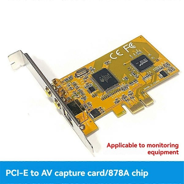 PCIE-AV 878A Videokaappauskortti PCIE Valvonta HD-kuva 640x480 2 PORTTIA AV Svhs Liitäntä