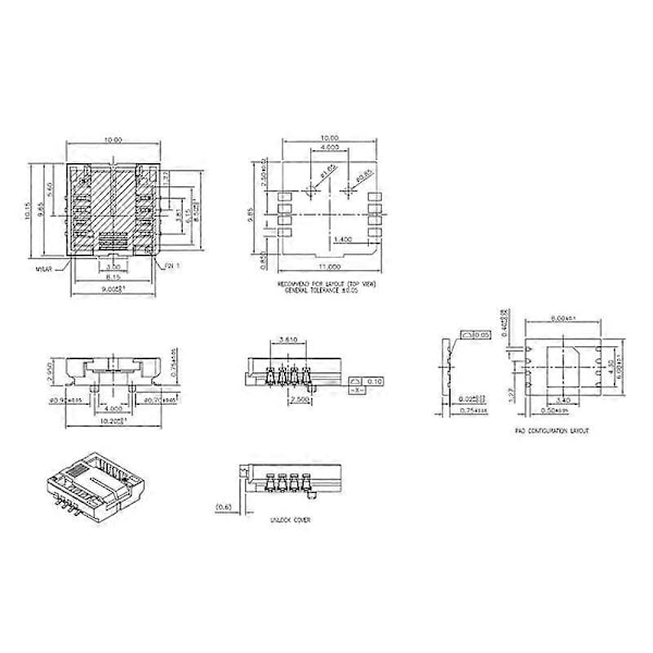 QFN8 /WSON8/MLF8/MLP8/DFN8 - DIP8 Universaali Kaksi-Yhdessä Sovitin 6X5MM ja 8X6MM Piireille