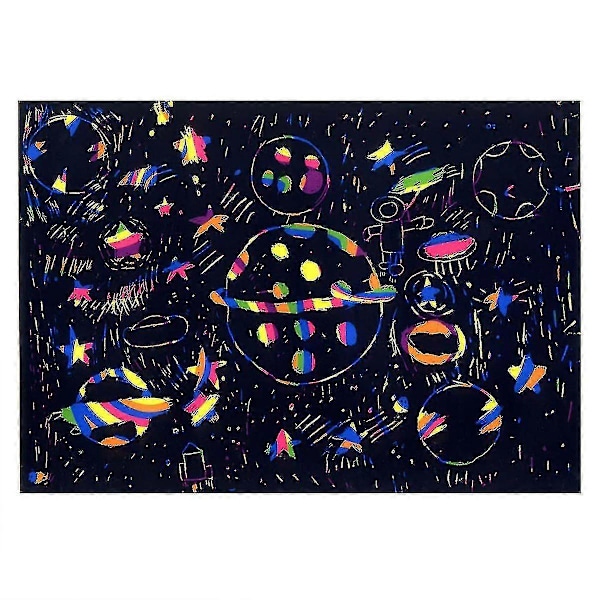 Scratch-papper, 10 st Regnbågsmagisk Scratch Art Tillbehör