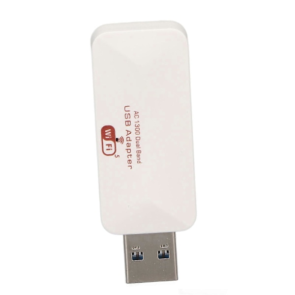 USB WiFi Adapter USB3.0 Dobbelt bånd 1300Mbp Højhastighed MU MIMO Soft AP Mode Trådløs WiFi Adapter til PC Desktop Laptop