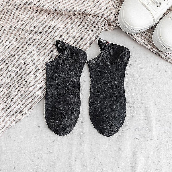 Wabjtam 10 Par Broderade Cartoonstrumpor Casual Roliga Båtsockor Ankel Låg Skurna Sockor