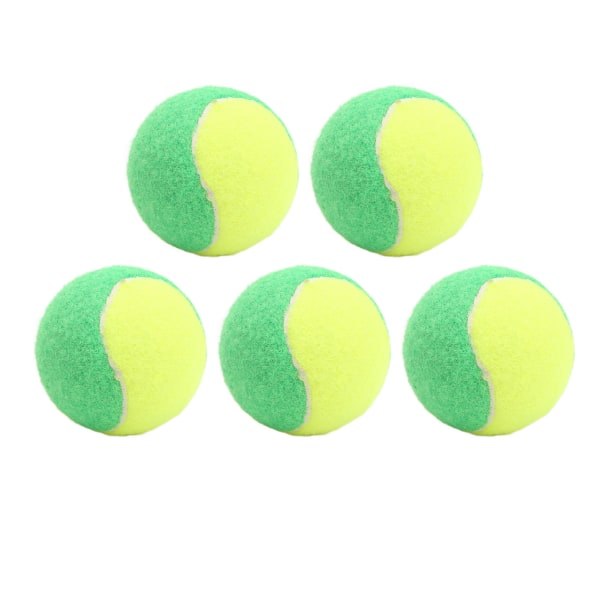 YO 5PCS 6cm Rubber Tennis Balls Elastic Squash Ball Pressure Relief Balls for Training Entertainment Green