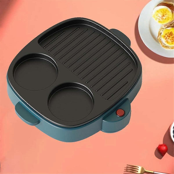 3-i-1 Elektrisk Omelettpanna, Grillpanna, Elektrisk Kokplatta - Multifunktionell, Icke-Klibbig, Hotpot, Ångkokare