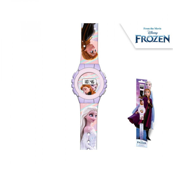 Disney Frost Frozen Klocka watch Digital Ljusrosa/Lila 21cm