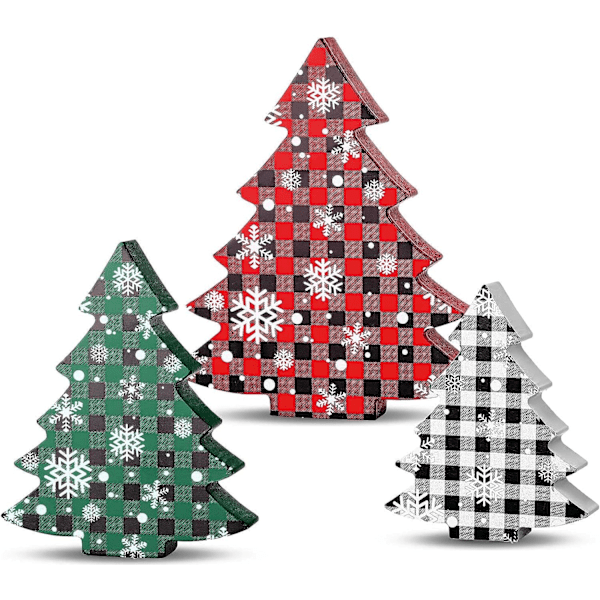 3pcs Christmas ornaments, snowflake Christmas tree