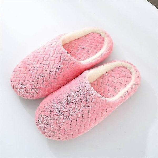 Women's Washable Memory Foam Terry With Wide Widths Slipper"pink 43