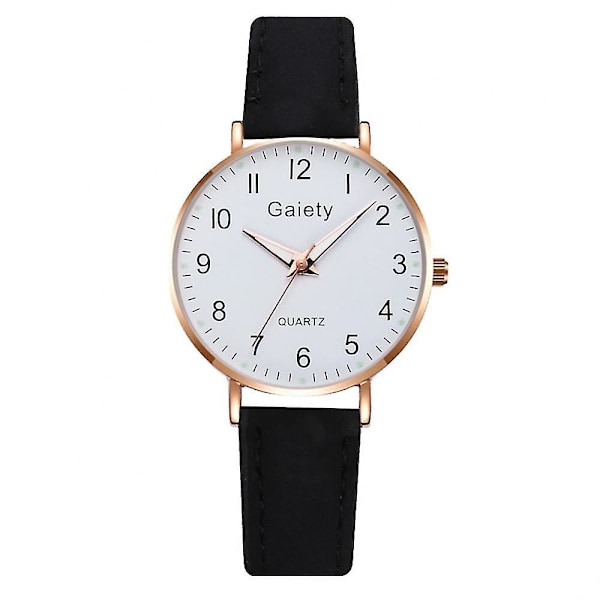 Women Watches Bracelet Set Luminous Ladies Watch Leather Band Quartz Wristwatch Female Clock