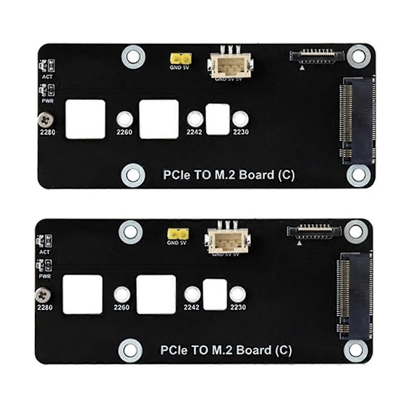 För RPi 5 PCIE till M.2 Adapterkort för 5 PCIE till M.2 NVMe 2230/2242/2280/2260 SSD Utbyggnadskort
