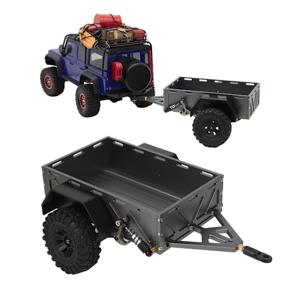 RC-auton vetokoukku, perävaunu, alumiiniseos, liukumaton kumirengas, ruostumaton Traxxas TRX4M 1/18 RC-autoon, titaani