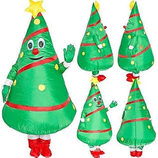 Uppblåsbar Julgran Kostym Juldräkt Rollspel Vuxen/Herr Kostym Julparty Uppblåsbar Christmas tree