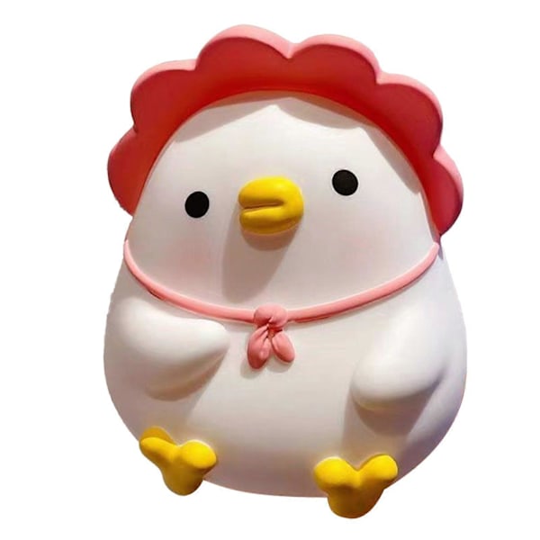 Barn Spargris Rosa Anka Söt Cartoon Pengar Mynt Spargris Anti Fall Vinyl Resin Pengar Spargris för Pojkar Flickor