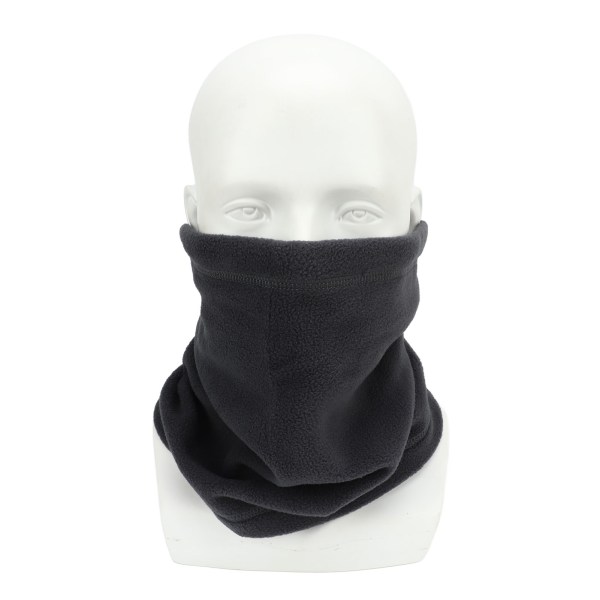 YO Ansiktsmask Halsduk Fleece med Justerbar Dragsko Unisex Termisk Nackskydd för Vinter Skidåkning Grå