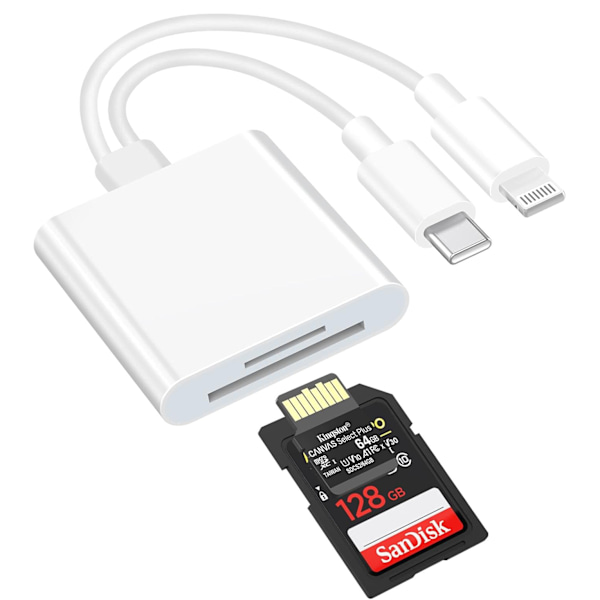 OTG-adapter SD-kort Micro multifunktionell kameraadapter konverteringskortläsare Dual port dual line