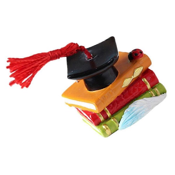 1 stk Doktor og Bok Ornament Graderingsparti Kake Harpiks Dekorasjon