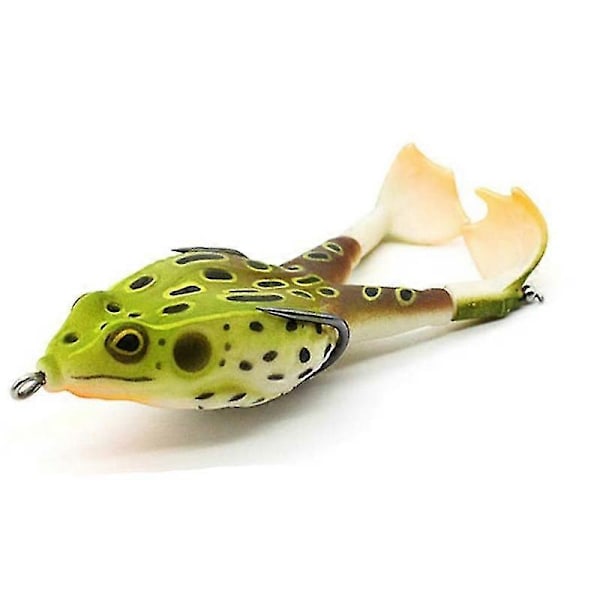 2 stk Dobbelt Propeller Frøer Blødt Agnspil Roterende Ben Thunder Frog Blødt Fiskegrej Frø Agnspil