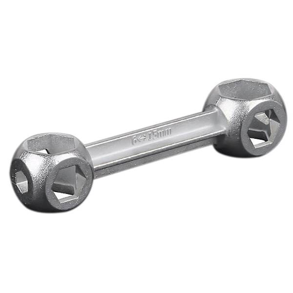 Hexagon Wrench 10 in 1 Design Multifunctional Zinc Alloy Dog Bone Hexagon Wrench for Outdoo