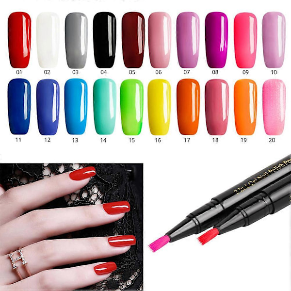 One Step Gel Nagelfärgpenna Nagelgelmålningspenna Nagelkonstkit