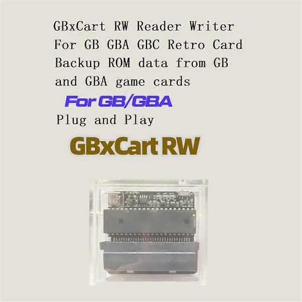 GBxCart RW Läsare, Skrivare & Flasher för GB USB C Spelbackup Adapter Retro Speltillbehör