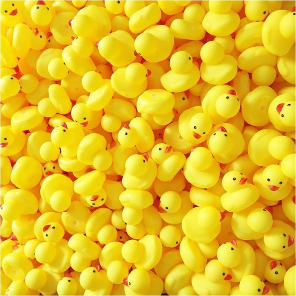 50 stk Rubber Ducky badelegetøj til børn kniber den lille gule and