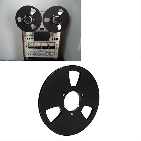 Tomt båndspolereplacement 10 tommer åpen spole opptakspole for Ampex Grand Master 456 lydspoler for 1/4 tommers bånd svart