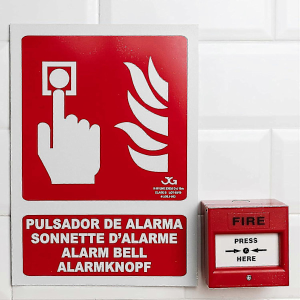 Nödutlösningsknapp för brandlarm med LED-lampa