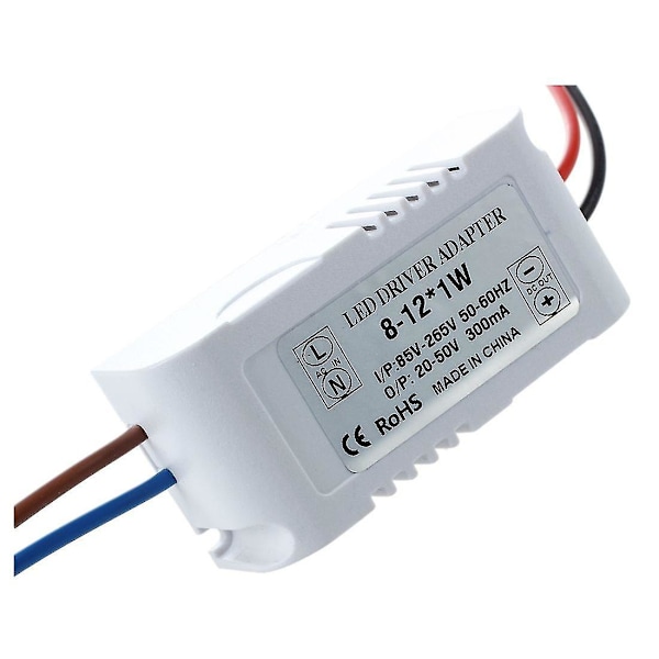 Drivransformare LED-lampa Transformator 8-12W Vit