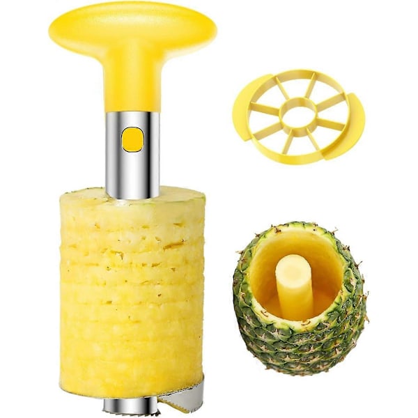 Lett kjøkkenverktøy, rustfritt stål ananas skreller kjerne skiver kutter