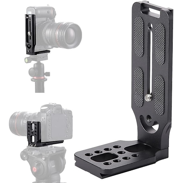 Kamera L-beslag Vertikal Horisontal Skift Stativ Hurtigudløsningsplade Kompatibel med Canon Nikon Sony DJI Osmo Ronin Zhiyun Stabilisator Stativ Monopod