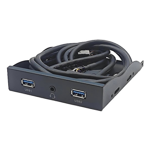 3,5 tuuman levykeaseman etupaneeli 2 USB 3.0 -liittimellä + HD-äänimikrofoniliitäntä PC-kotelolle