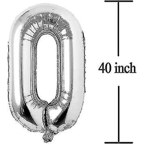 50 Nummerballonger Silver 50 År Gammal Stor Stor Jätte Jumbo Folie Mylar Nummerballonger För Kvinnor Män Festtillbehör 50-årsjubileum Evenemang Dekorationer