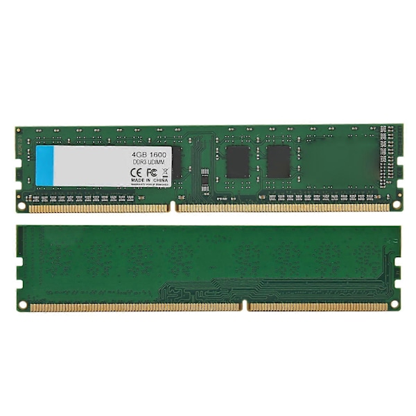 DDR3 UDIMM 1600Mhz RAM 64bit Bredd 40-stifts Data Interface Plug and Play Professionell Laptop RAM för PC 4GB