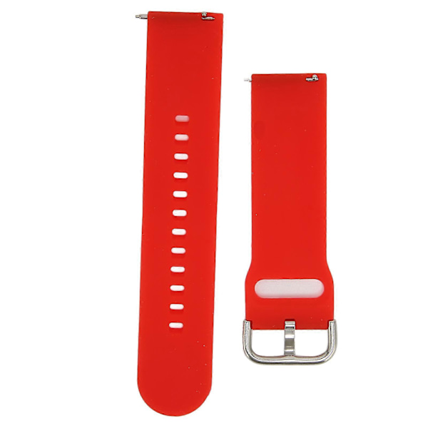 22 mm pehmeät silikonirannekkeet Huawei Watch 3/GT 3/2 -kelloille, nopeasti irrotettavat, säädettävät, punaiset