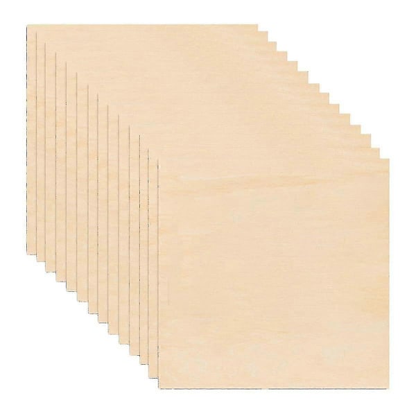 50packs 4 X 4 Inch Unfinished Balsawood Sheets, 1/16 Inch Thin Wood Sheets Craft Wood Board Plywood