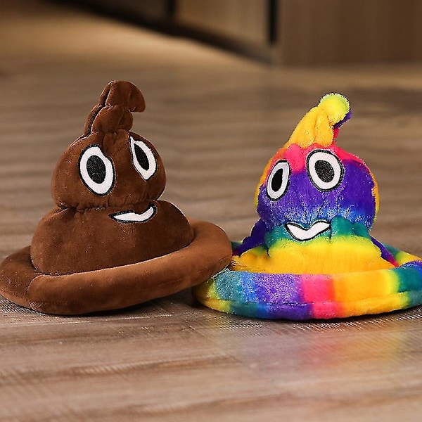 Nyhed Brun Emoticon Poop Hat 1 stk pr. ordre 25*30cm