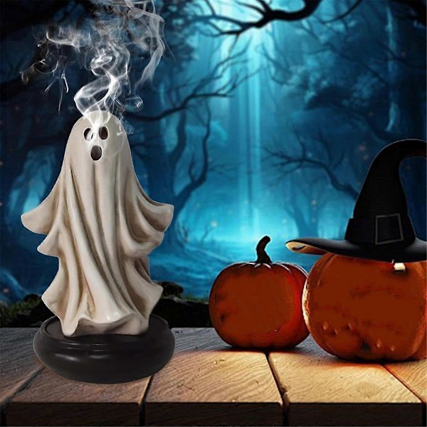 Ghost Røgelseshus, Sødt Halloween Spøgelse Røgelsesbrænder, Røgelsesbrænder Resin Halloween