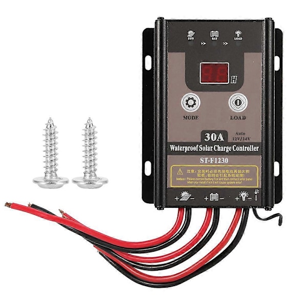 Solcelle-regulator 12V/24V Intelligent Solcelle-laderegulering med Digitalt Display (ST-F 12V30A)