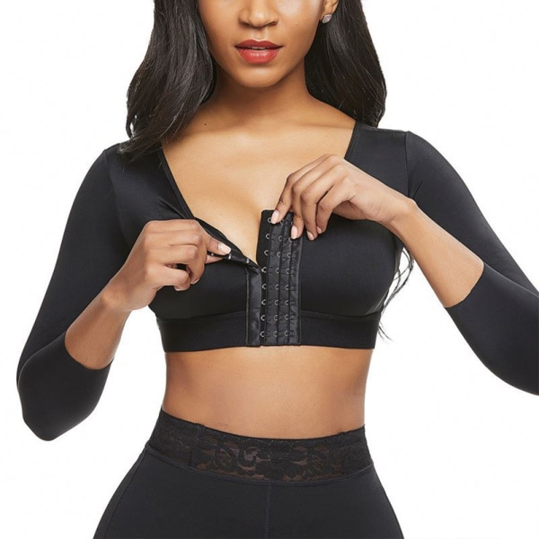 Naisten muotoiluvaatteet pitkähihaiset käsivarren muotoilevat rintaliivit edessä ClosureTank Top black 2XL