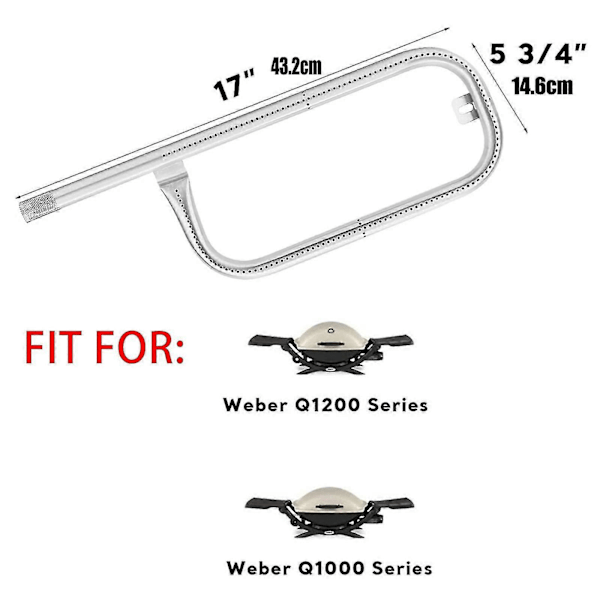 60040 69957 Grillbrænder Rør Udskiftning Til Weber Q100 Q120 Q1000 Q1200 Indendørs