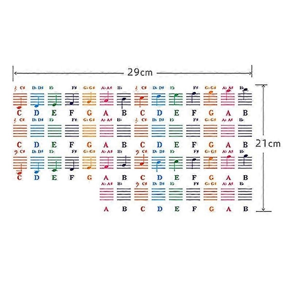 Pianon tarrat läpinäkyvät pianon näppäimistön tarrat 49/54/61/88 näppäimelle elektroninen näppäimistö 88 näppäimen piano S