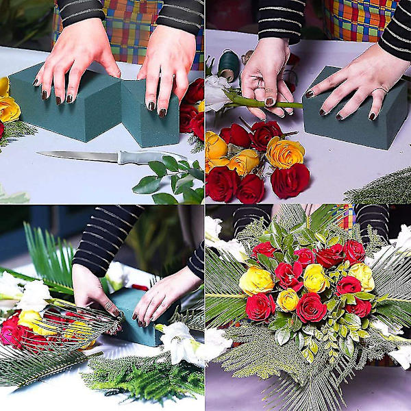 8 Pakke Skum Til Blomster, Tør Og Vådt Skum Blokke Til Bryllup, Fødselsdag