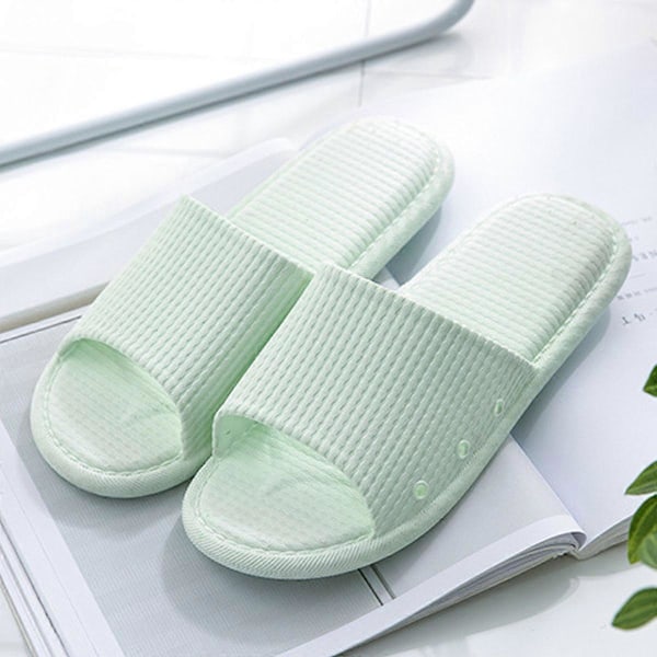 Gröna 4243 Storlek (för 4142) Badtofflor Unisex Halksäkra Duschsandaler Sommar Inomhus Mjuka Tysta Tofflor